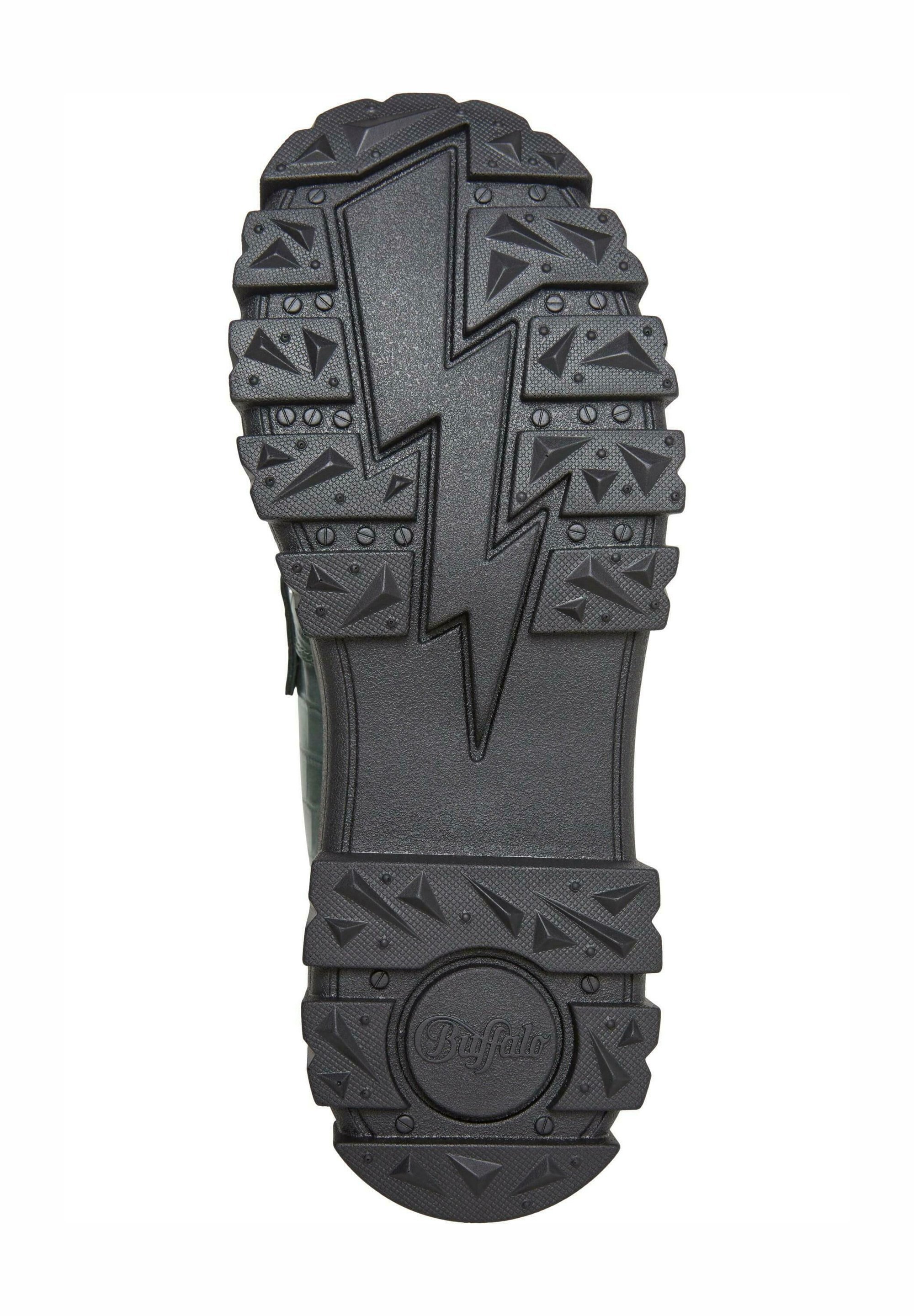 Buffalo Slip-ons - groene krokodillenprint