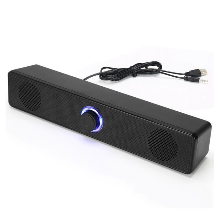 Altavoces USB con cable para ordenador, barra de sonido HiFi para escritorio con sonido nítido y control de volumen, mini altavoces para PC.