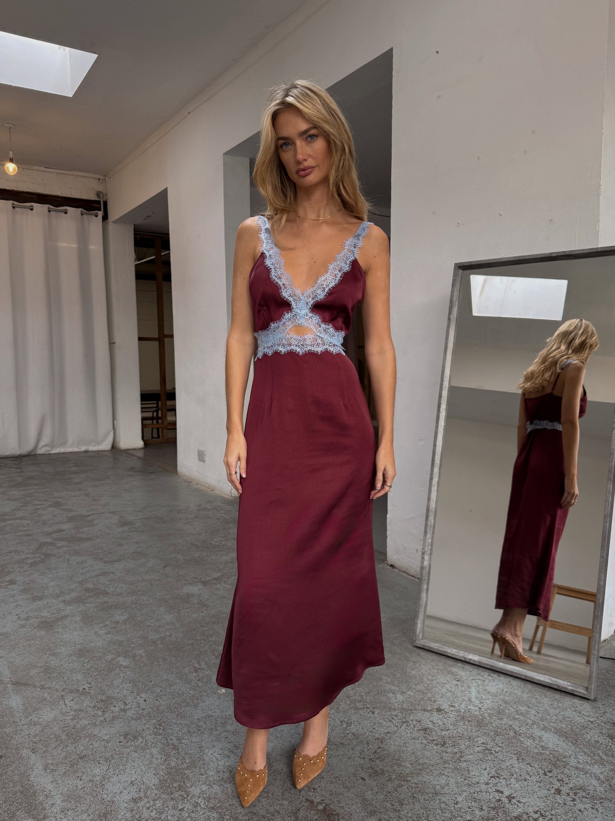 Never Fully Dressed MIMI-KLEID - Cocktailkleid / Partykleid - bordeauxrot