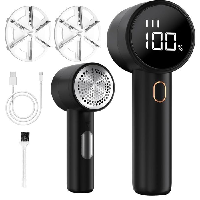 Rasoir anti-bouloches rechargeable avec écran LCD – Haute performance et design moderne