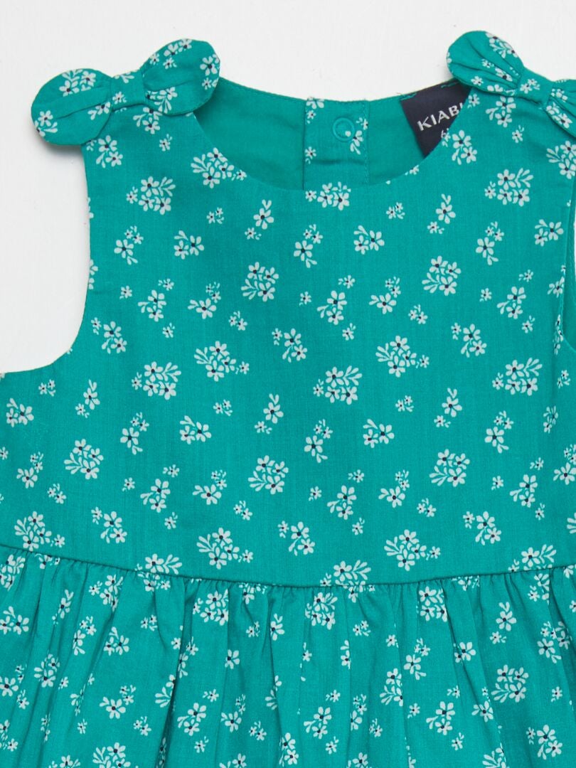 Vestido sem mangas com estampa - VERDE