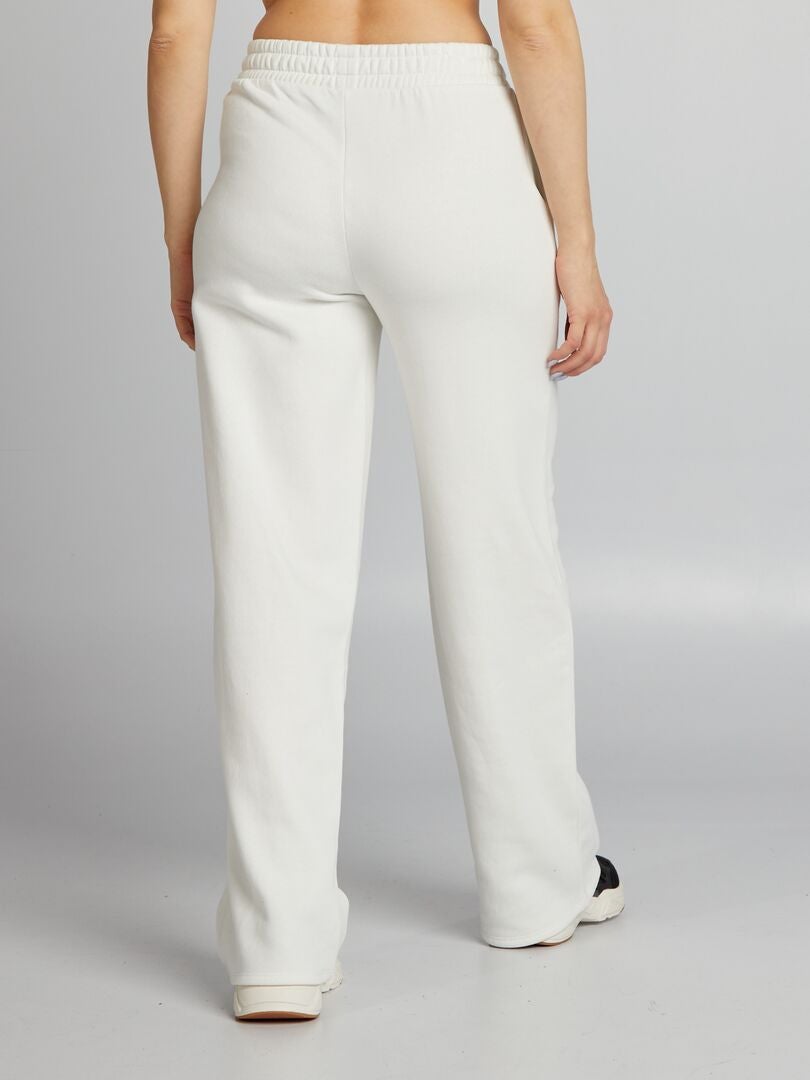 Joggingbroek met wijde pijpen - BEIGE