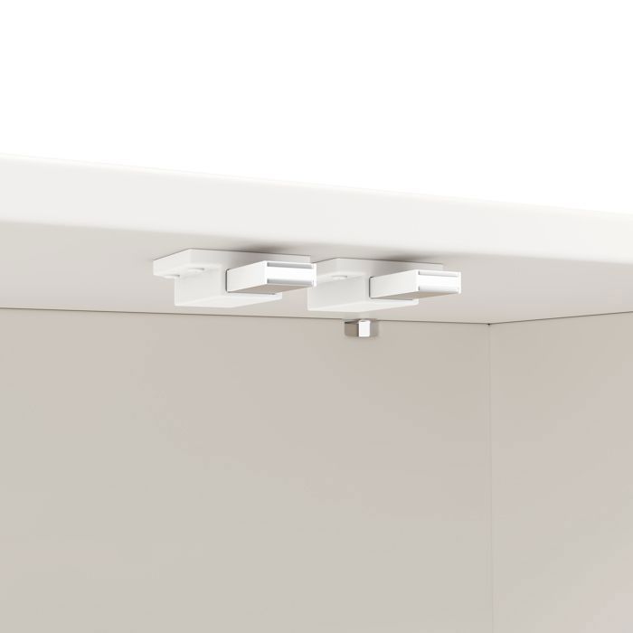 Sideboard with removable shelves, cabinet, storage unit for dining room and living room, minimalist modern art style, white