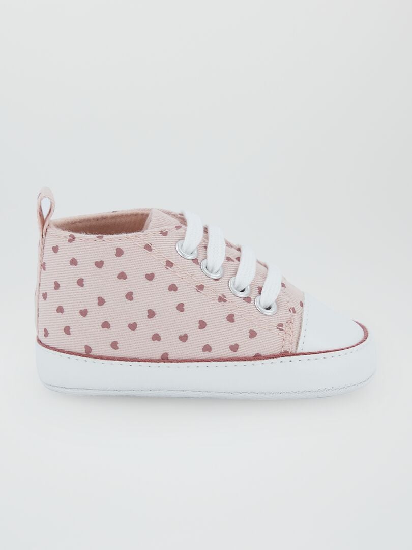 Hoge canvas sneakers - ROZE