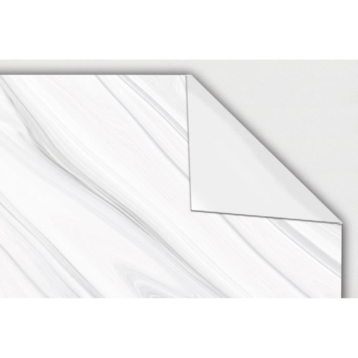 Panorama Crédence Adhésive Cuisine Marbre Blanc 40x100 cm - Crédence Adhésive pour Cuisine - Protege Mur Cuisine