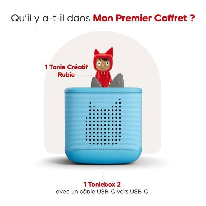 Toniebox 2 - TONIES® - Sky Blue - Robust - Easy to Use - USB Rechargeable