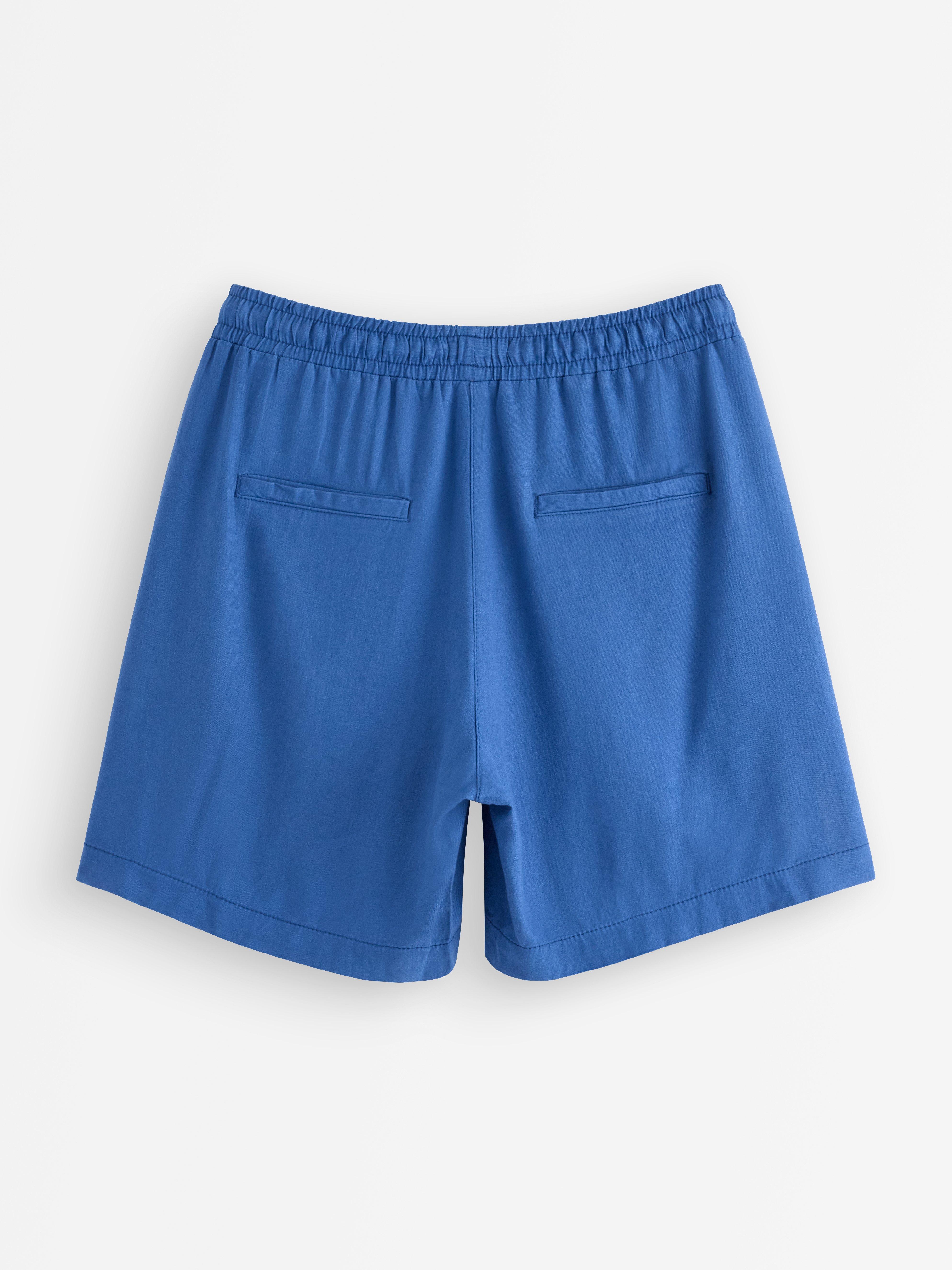 Shorts i linningblanding Blå