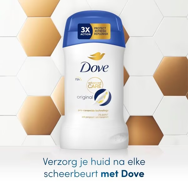 „Dove Original 72 h“ antiperspirantinis dezodorantas-stiklinis pieštukas, 50 ml