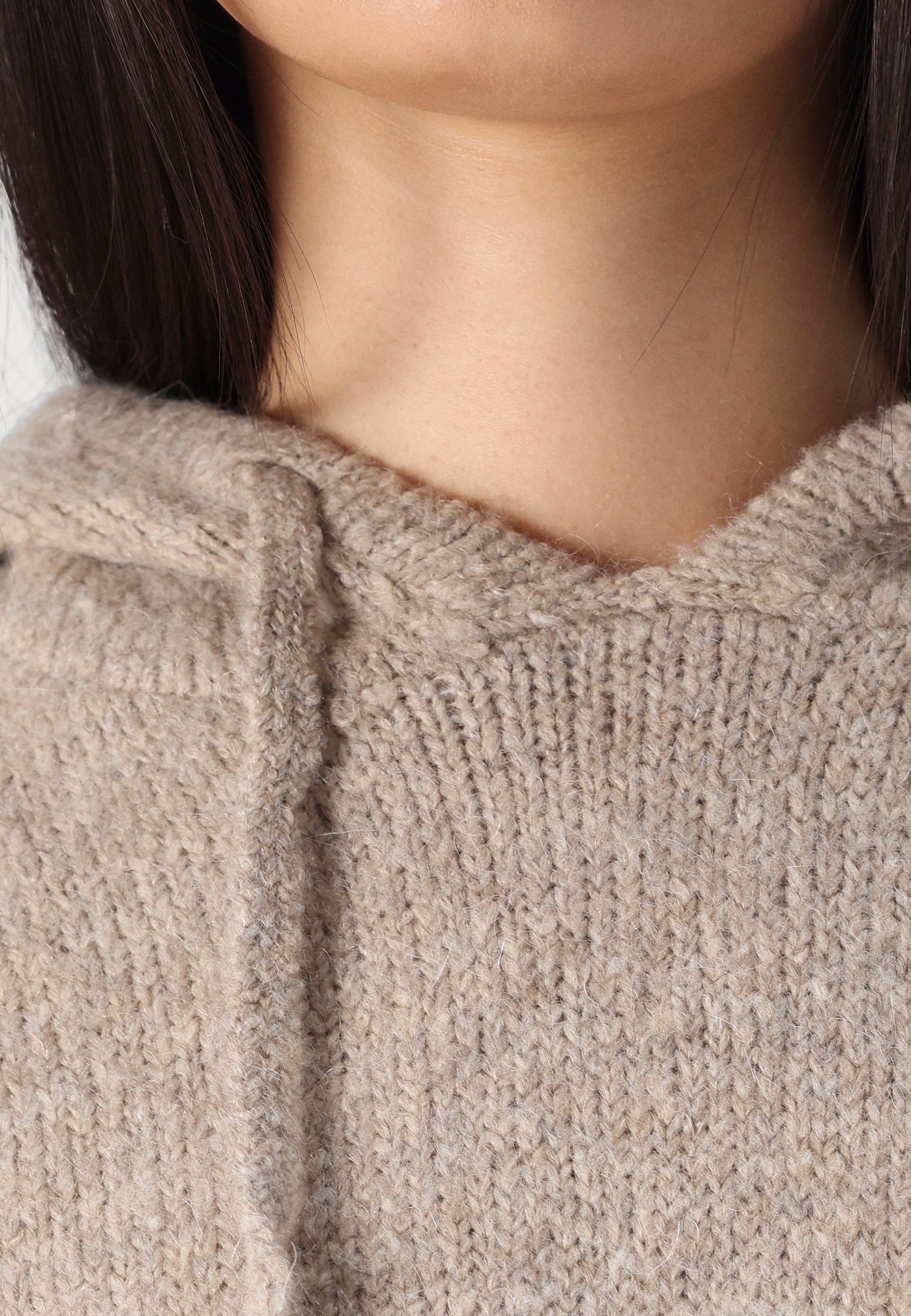 Gina Tricot HOODIE - Hoodie - beige gemêleerd