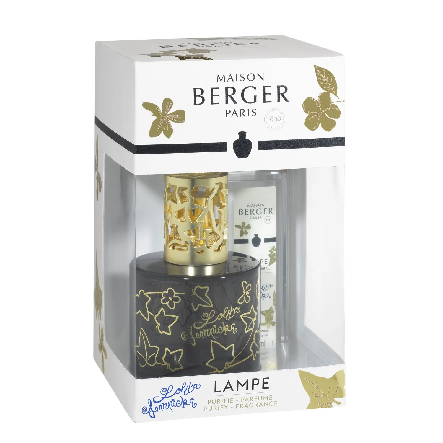 Lampe Coffret Pure Lolita Lempicka Noire - Cofanetto con Lampada, Lampada Catalitica, Profumo per Lampada Catalitica