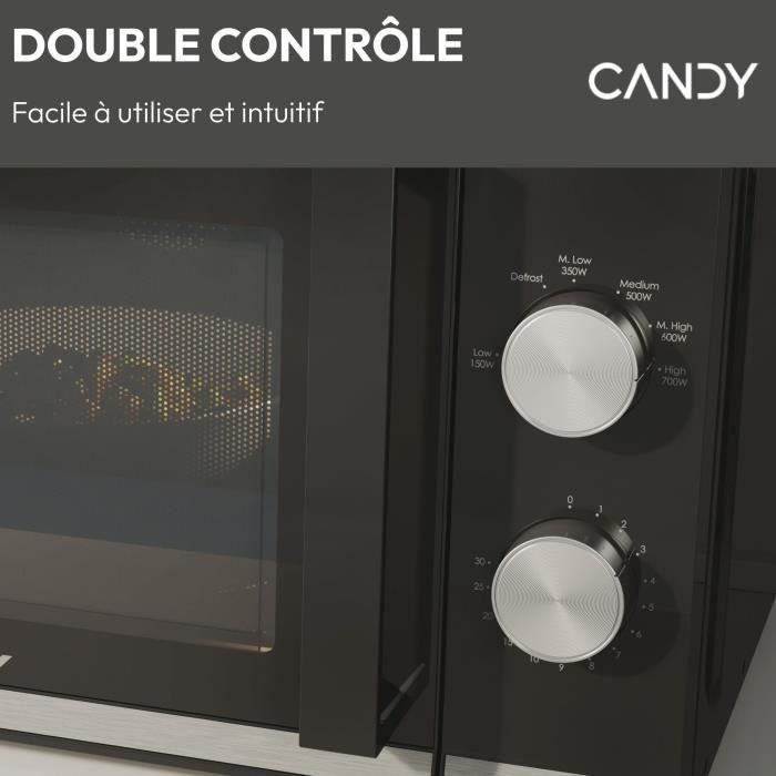 CANDY Moderna CMW20TNMB 700W 20L Zwarte Magnetron - Ontdooifunctie - Glazen Draaiplateau - 6 Vermogensniveaus