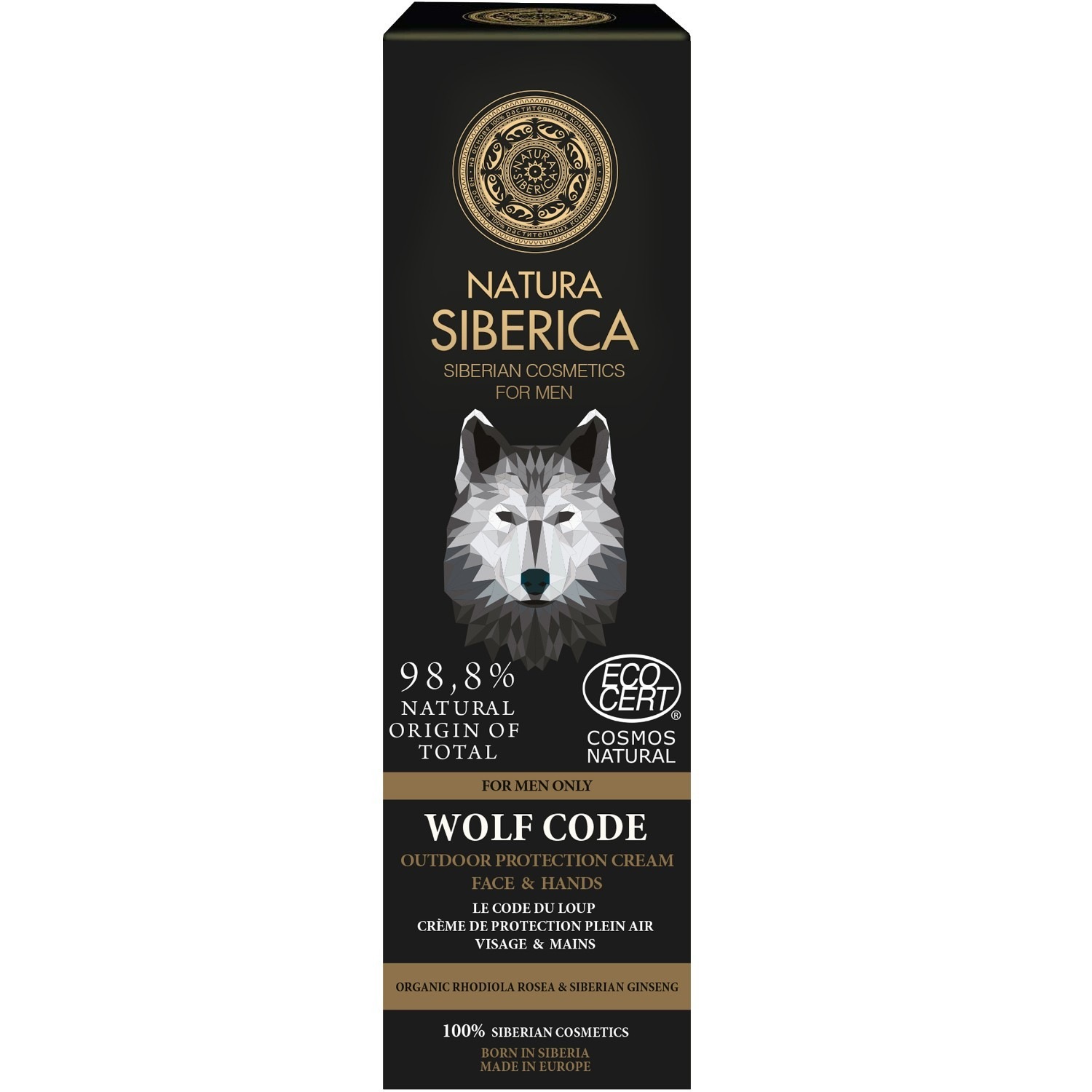 Natura Siberica Crème Visage & Mains 2 en 1 Le Code du Loup