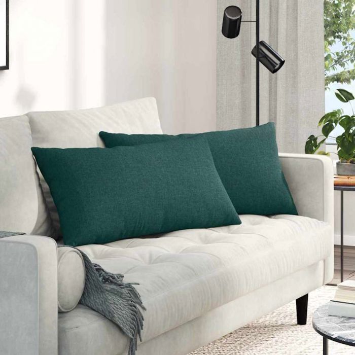 Coussins de canapé - VIDAXL - 80 x 40 cm - Vert foncé - Lot 2 pièces