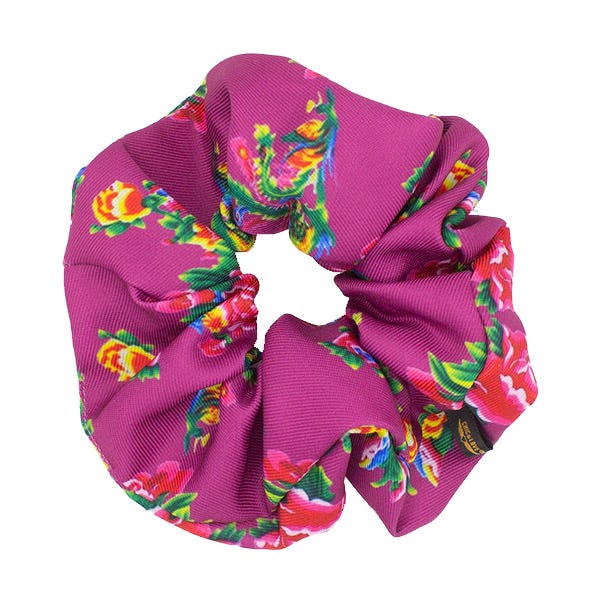 Blomster Fuchsia Scrunchie | 1 stk.