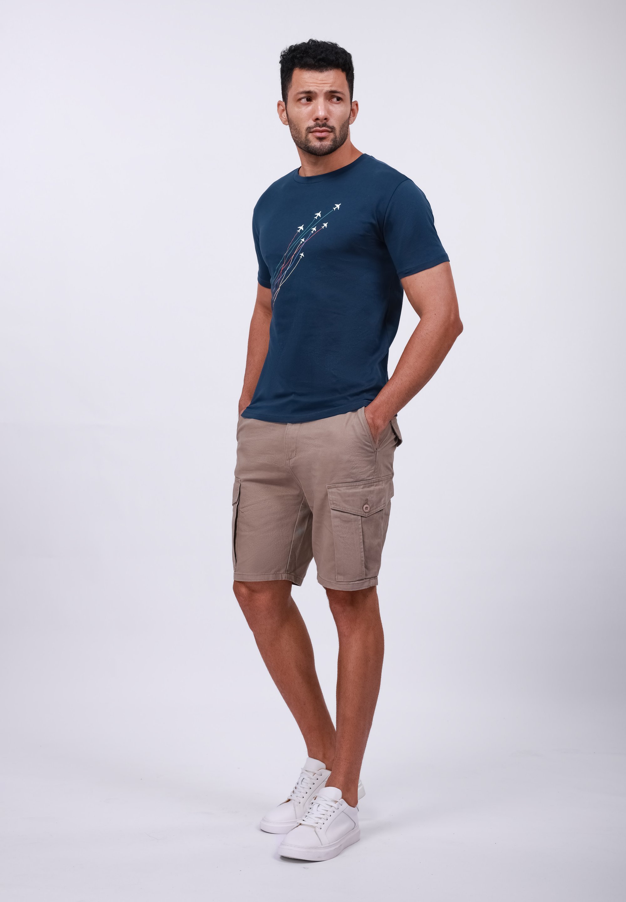 Pier One Print T-shirt - marineblauw