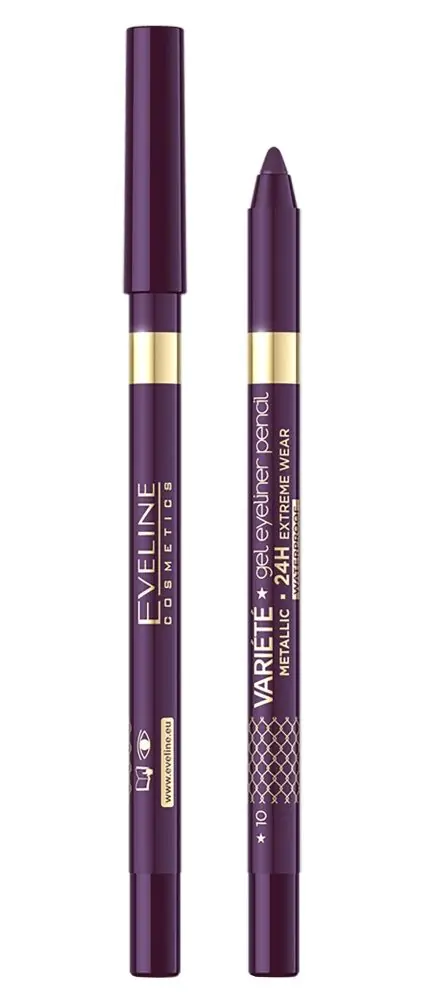 Eveline Variete Metallic Żelowa kredka do oczu 10 Oberżyna