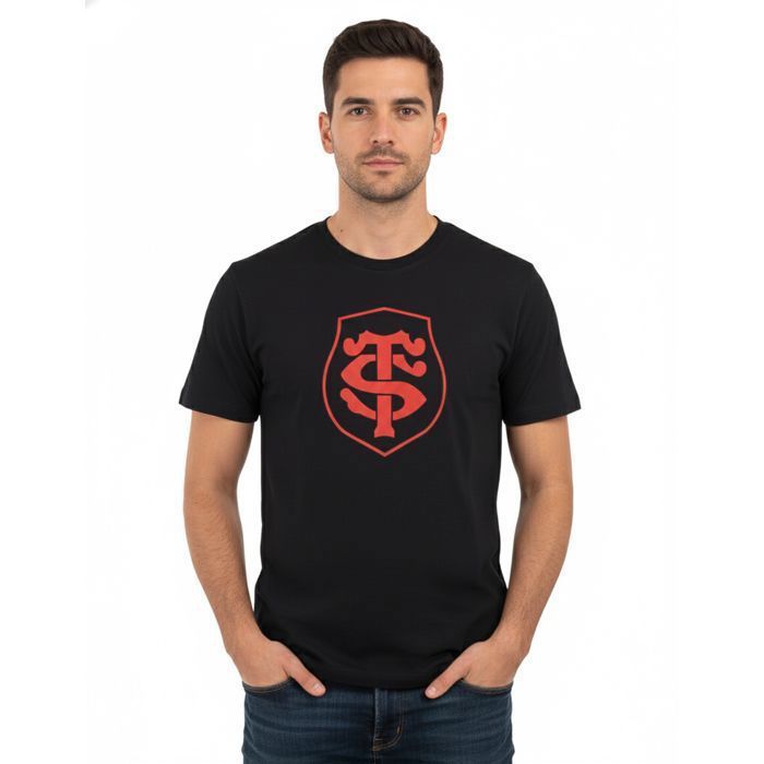 T-shirt - STADE TOULOUSAIN - Toulouse - Rugby - Noir - Manches courtes