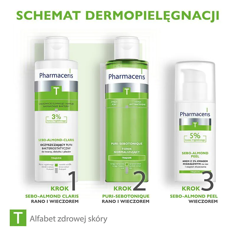 Pharmaceris T Sebo-Almond Peel Krem na noc z 5% kwasem migdałowym