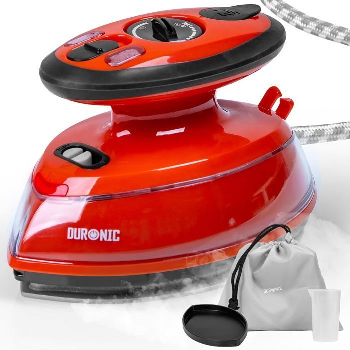 Duronic SI3 RD Fer à repasser à vapeur de voyage 400W Léger et compact 495g Idéal pour les déplacements Convient pour crafts et