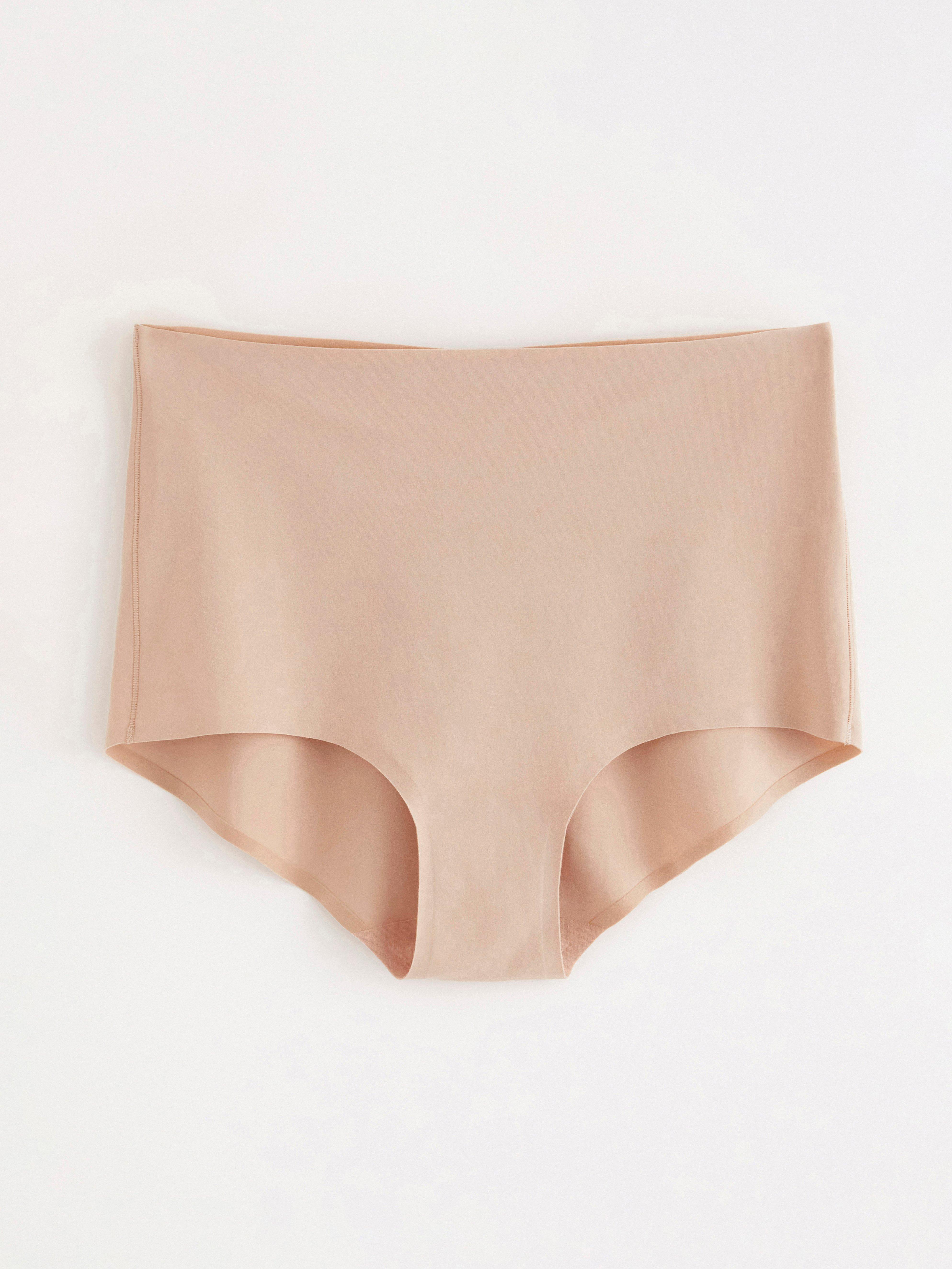 Usynlige truser med høy midje Beige