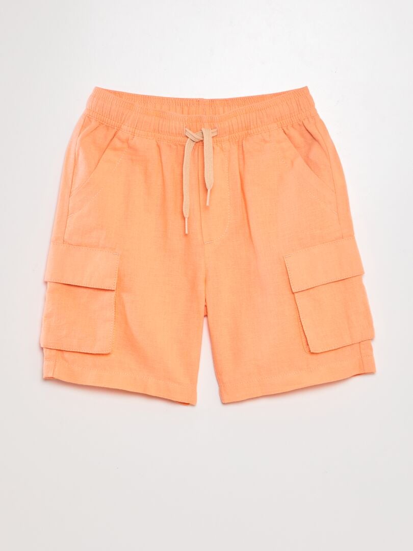 Bermudas con múltiples bolsillos - NARANJA