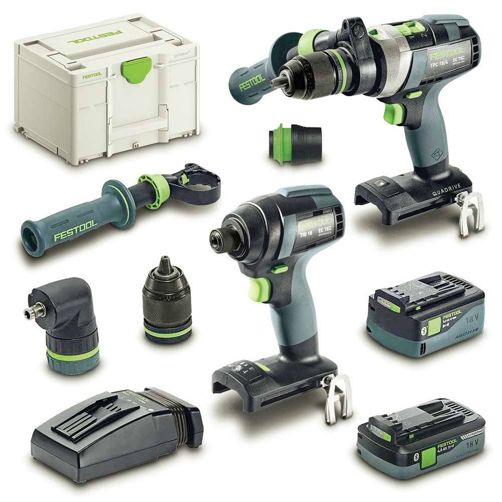 FESTOOL 2-osainen sarja 18 V 1 x 4,0 Ah / 1 x 5,2 Ah 576999