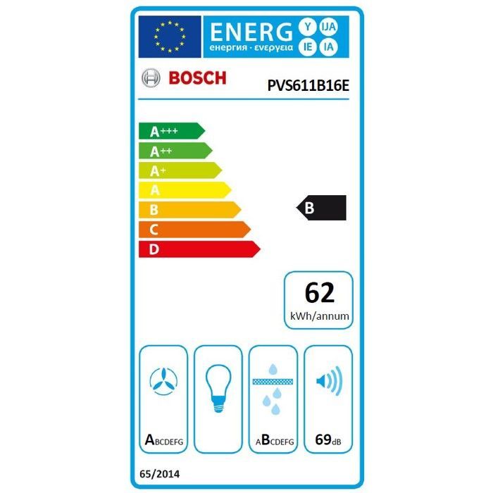 Placa de inducción Bosch de 60 cm con extractor, 4 quemadores, 7400 W, negra - PVS611B16E