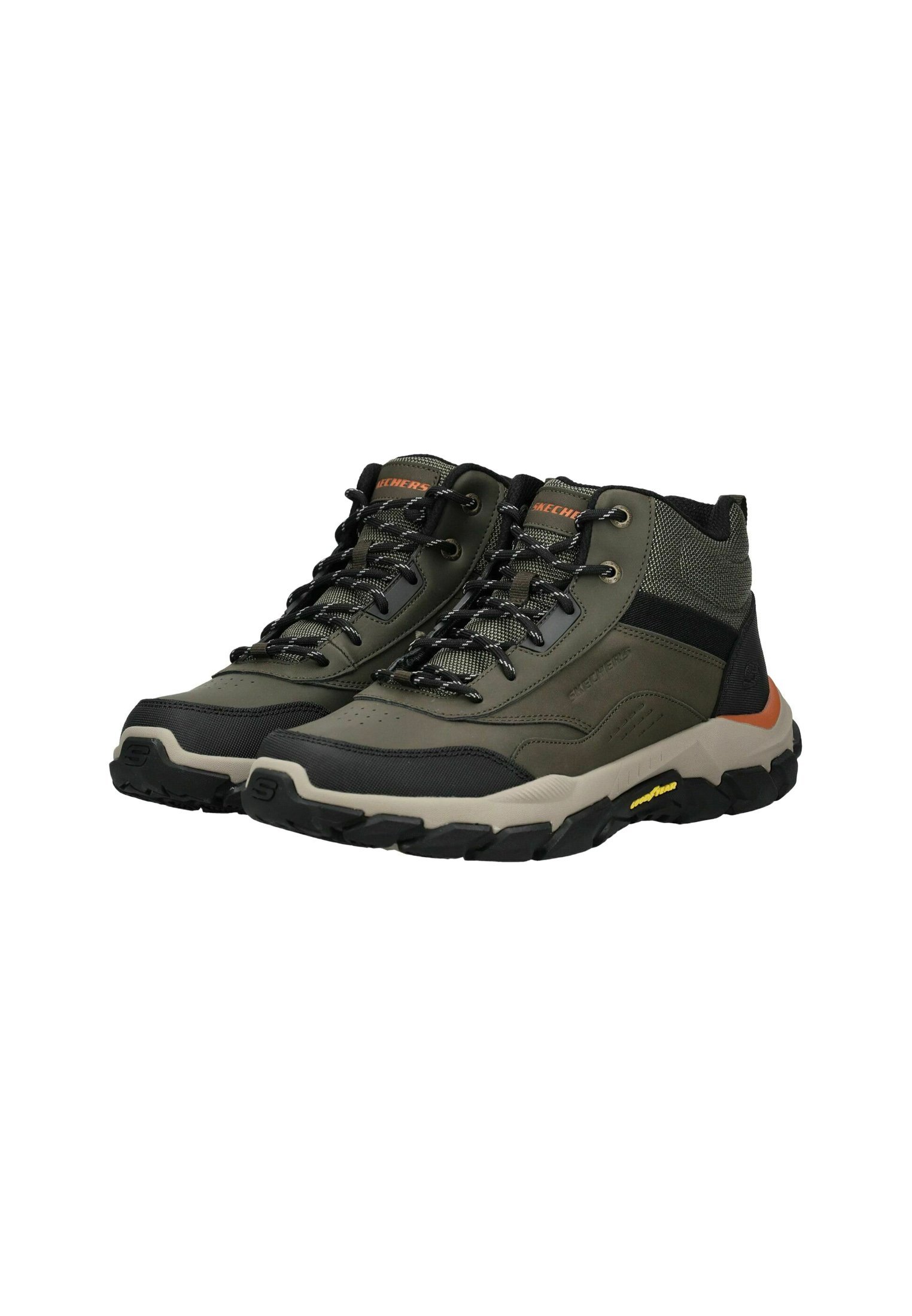 Skechers veterlaarsjes - olijfgroen