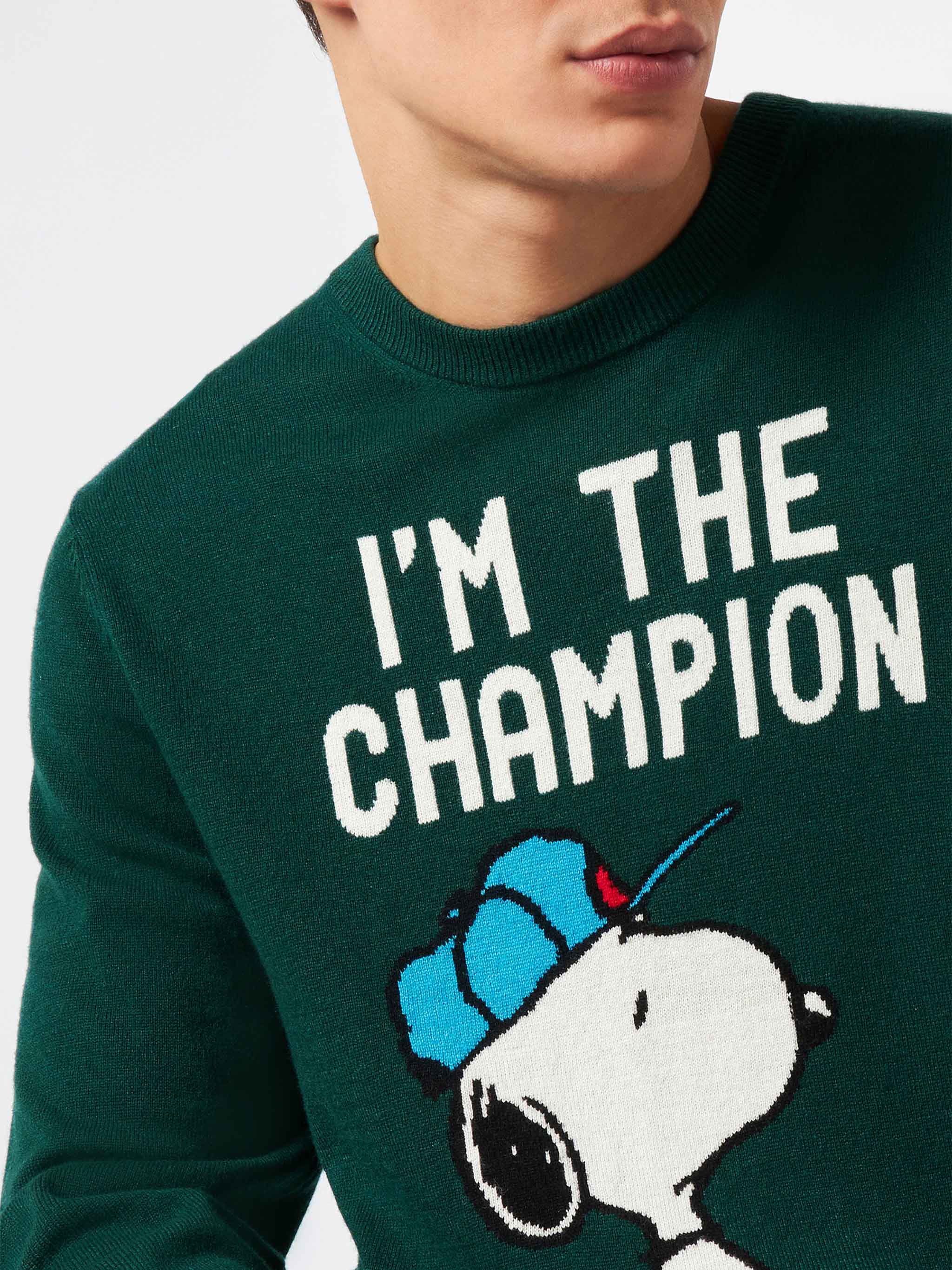 Maglione da uomo con stampa Snoopy I'm the Champion | SNOOPY - EDIZION