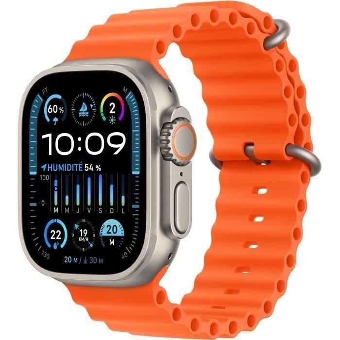 Apple Watch Ultra 2 GPS + Cellular - 49 mm - Caja de titanio - Correa naranja océano (2023) - Reacondicionado - Muy buen estado