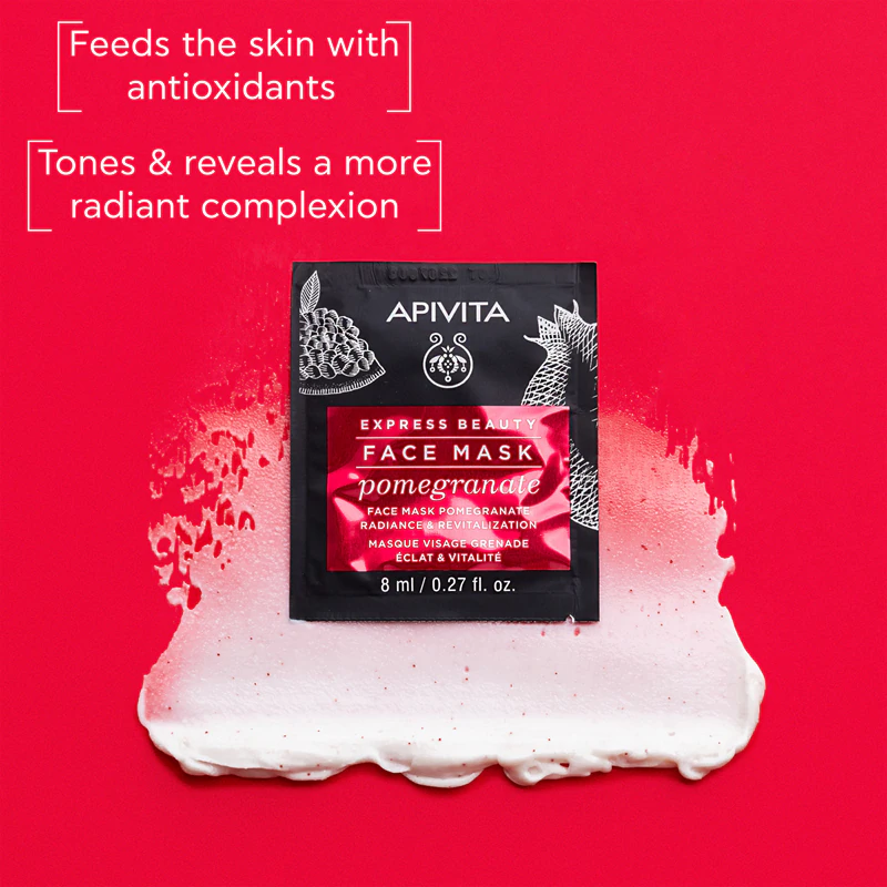 Apivita Express Beauty Revitalizing Face Mask Revitalizujúca a rozjasňujúca maska s granátovým jablkom