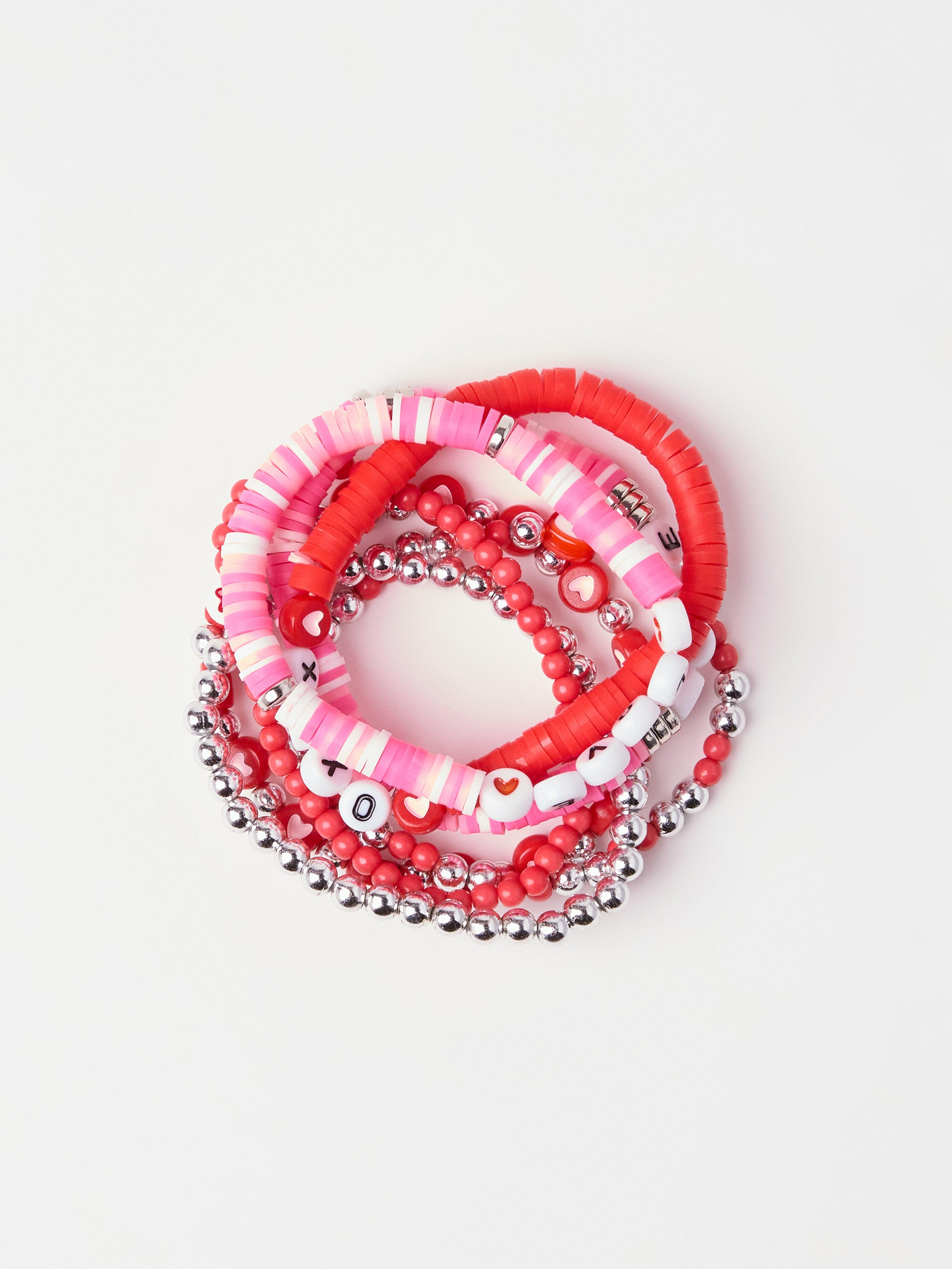 7-pakning armbånd Rosa