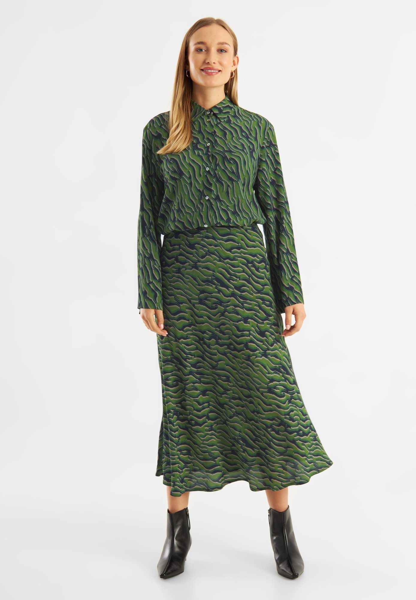Jascha Stockholm PRINTED FANCY - A-lijn rok - groen