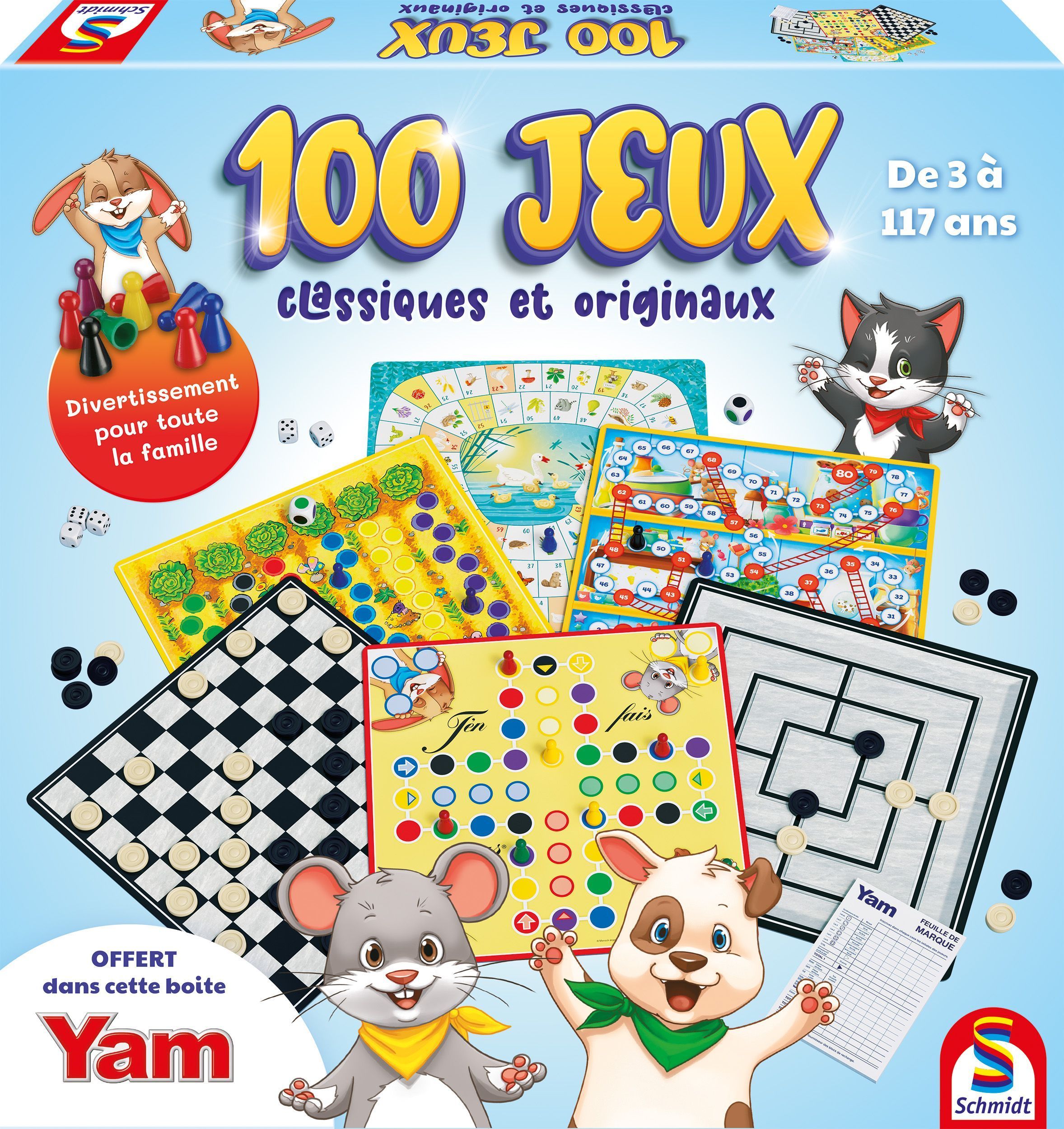 100 klassista ja omaperäistä peliä - Lautapelit - SCHMIDT SPIELE - Ikä 3+