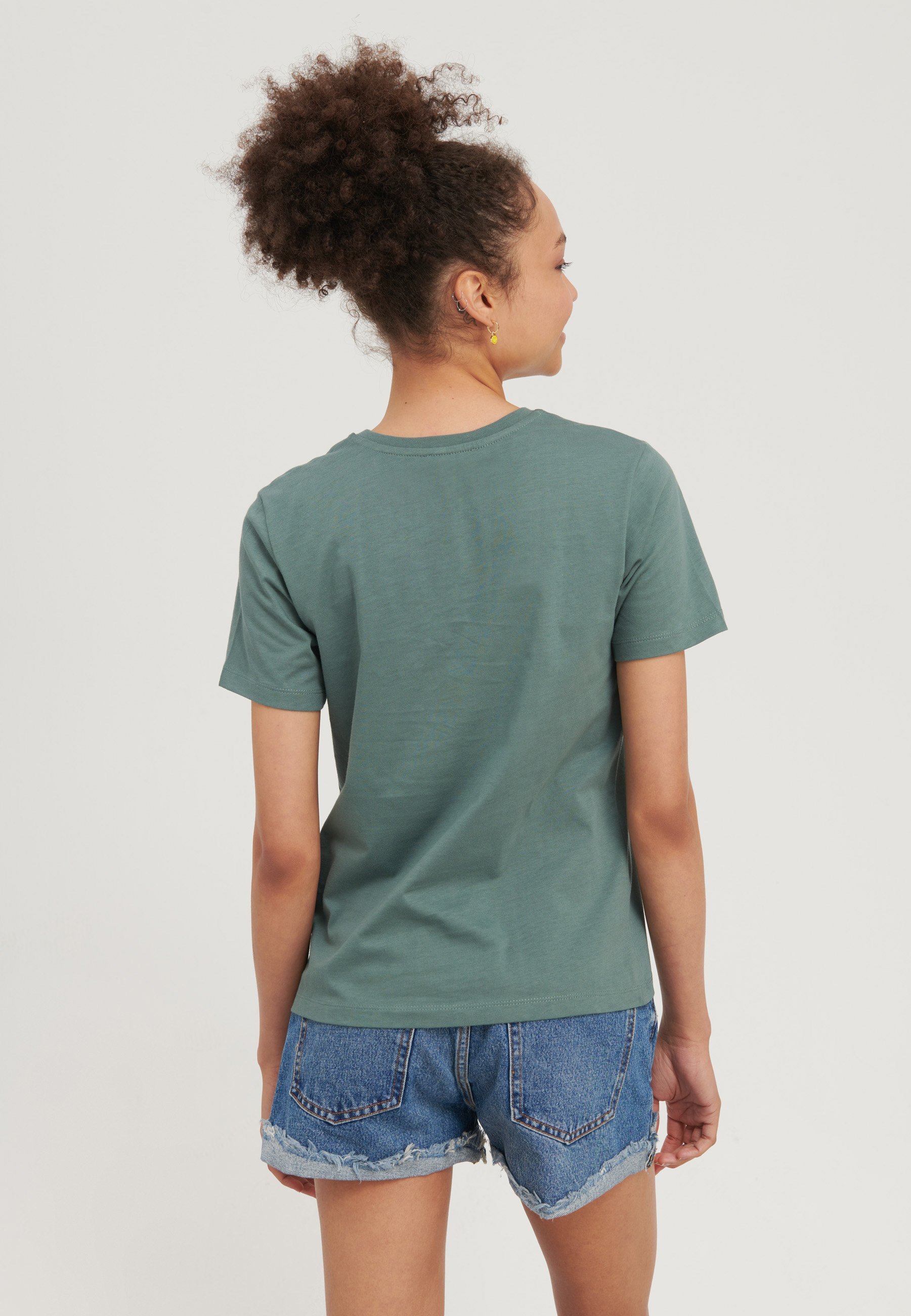 Even&Odd 2-pack - T-shirt met print - turquoise/zwart