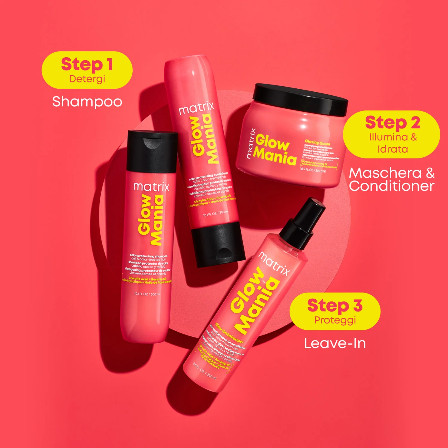 Glow Mania Color Protecting Conditioner - Balsamo Protezione Colore Capelli, Balsamo Illuminante Capelli