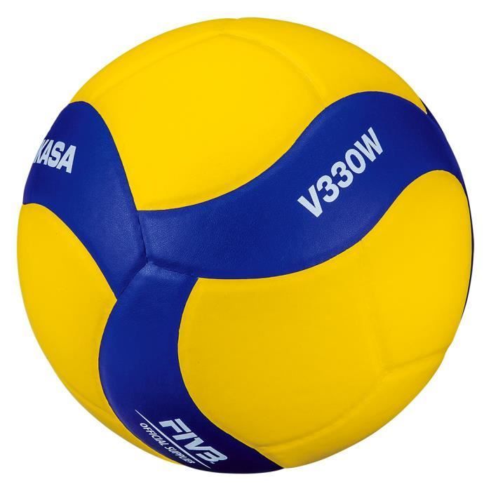 Pallone da pallavolo - MIKASA - V330W - Taglia 5 - Blu/Giallo - Materiale composito di alta qualità