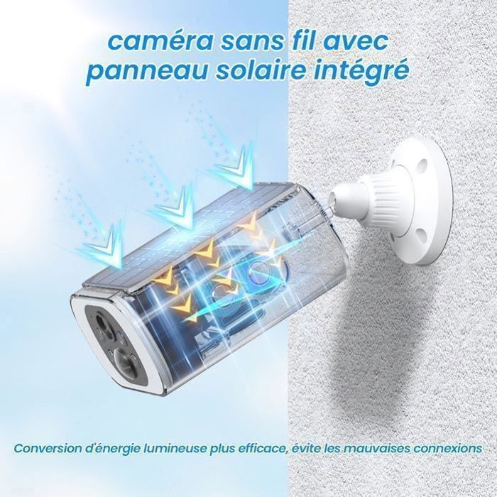 Caméra de Surveillance Sans Fil Exterieure-ANRAN C3 Camera batterie avec Panneau solaire intégré- WiFi 2.4GHz