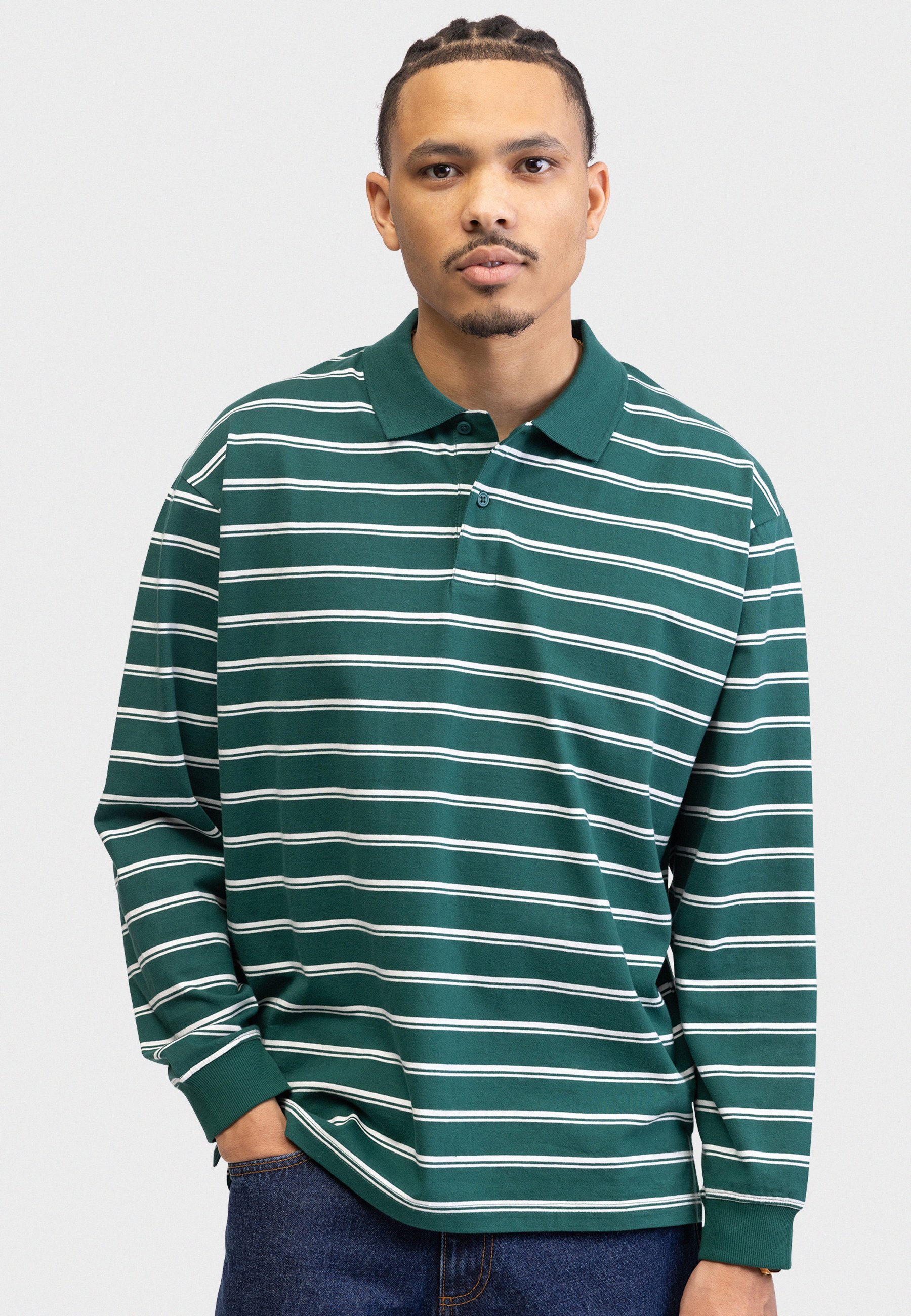 Redefined Rebel WESLEY POLO TEE OVERSIZED FIT - Poloshirt - regenwoud