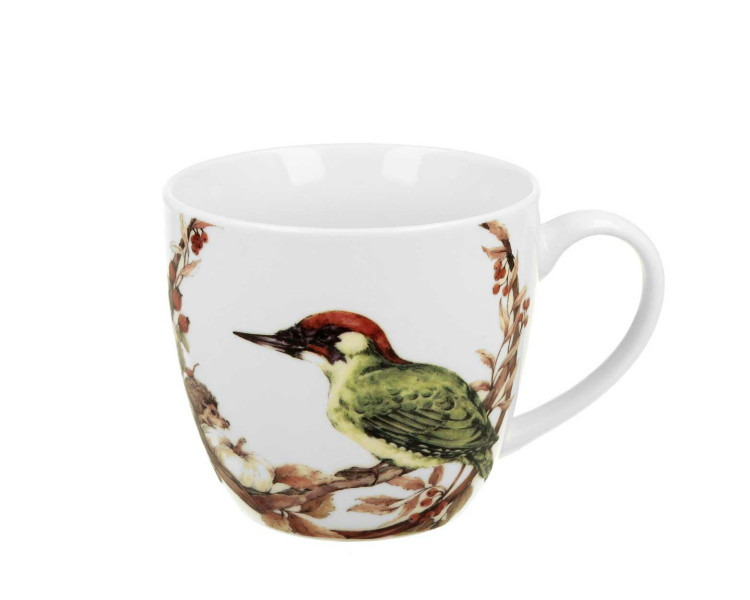 Porcelanowy kubek Animals Dzięcioł 460 ml do Kawy Herbaty Napoi