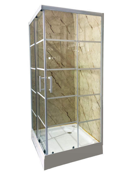 Kabina prysznicowa 80x80 biała Loft 198cm brodzik