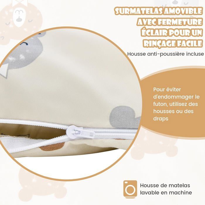 Colchón futón japonés GOPLUS para 2 personas, 140x200 cm - Cama enrollable portátil con bolsa de transporte, color marrón.