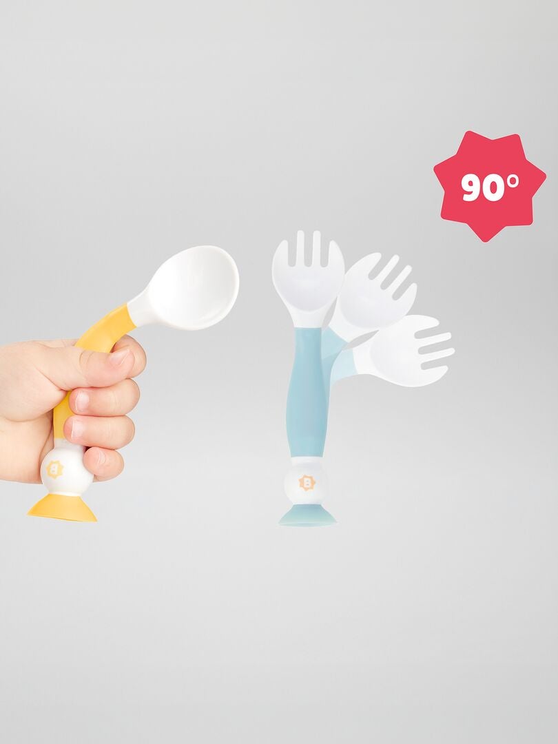 Set van 2 'Badabulle' bestekstukken - blauw