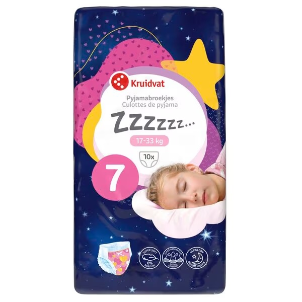 Spodnji del pižame Kruidvat Girlz srednje velikosti, velikost 7 (17–30 kg), 10 kosov