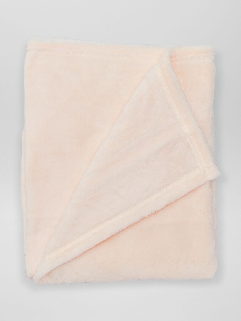 Effen fleece deken - ROZE