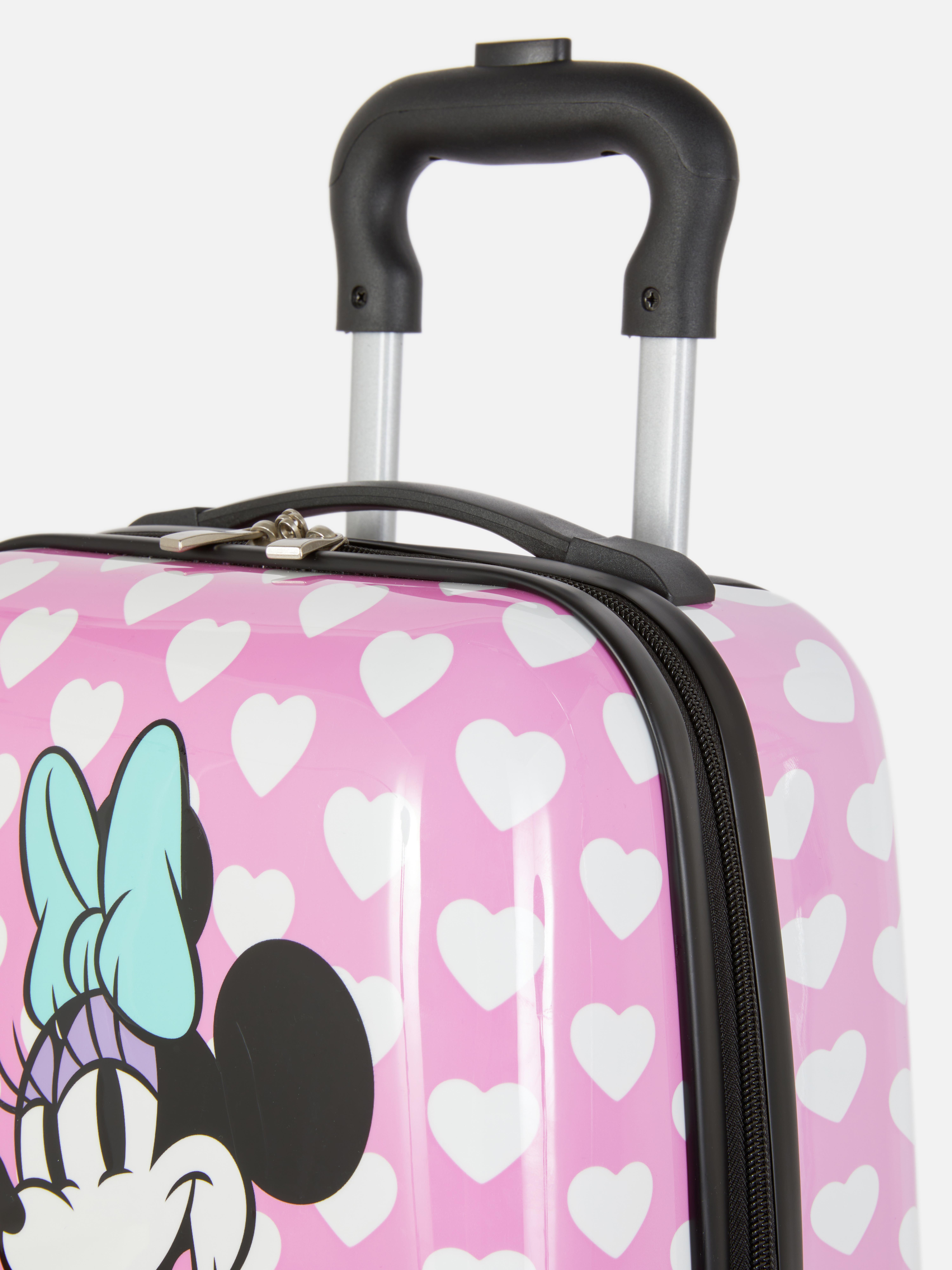 Valiză rigidă Disney Minnie Mouse Această valiză Disney cu patru roți și mâner telescopic este perfectă pentru micul tău aventurier