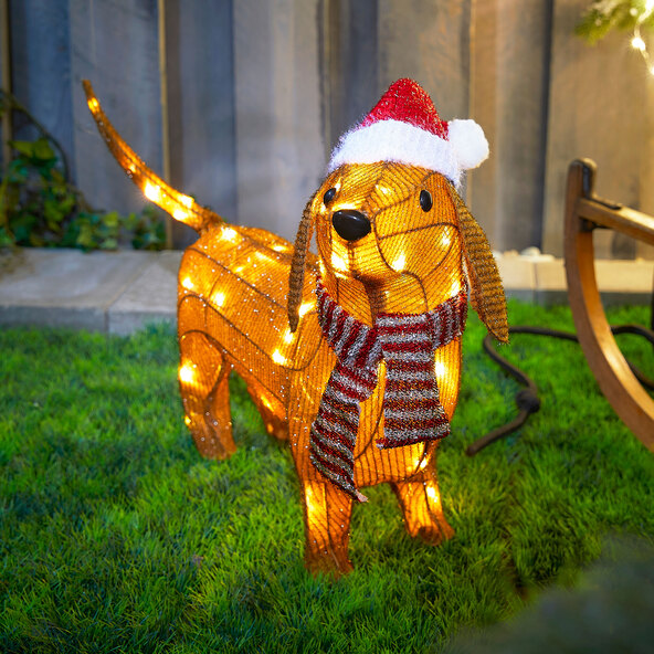 Χριστουγεννιάτικο ειδώλιο LED Dachshund