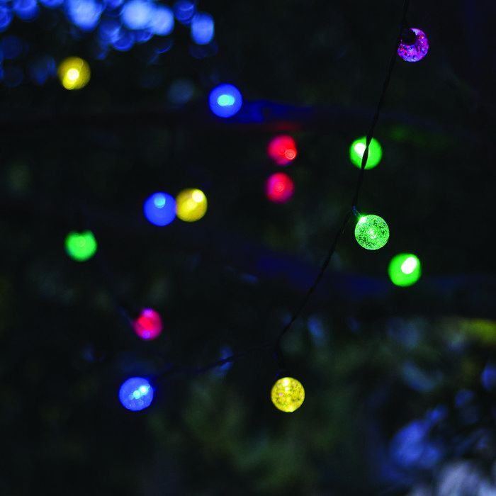 Guirnalda de luces solares para exteriores - LUMISKY - FESTY COLOR - 20 bombillas LED - Multicolor - 5,8 m