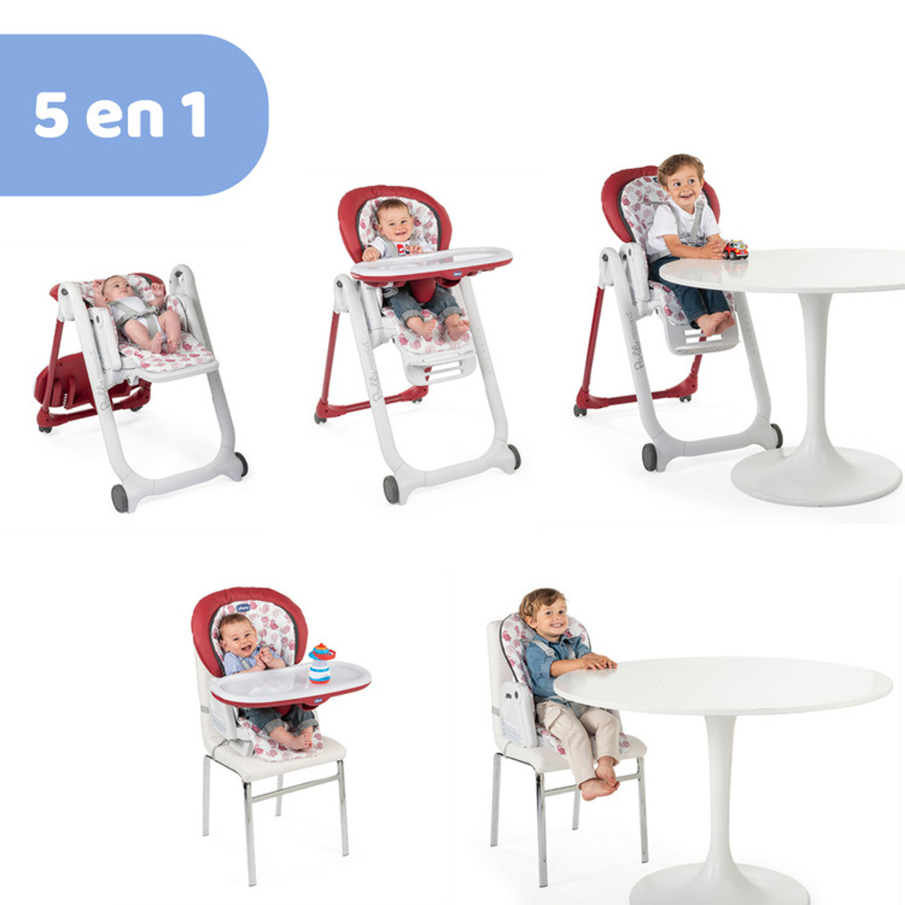 Scaun înalt evolutiv Polly Progres5