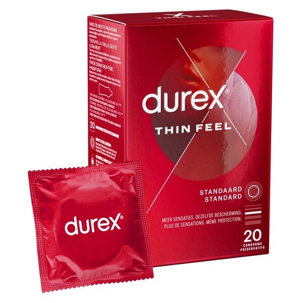 „Durex Thin Feel“ prezervatyvai<br>Medicinos prietaisas - 20 vnt.